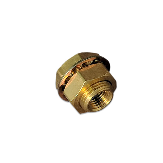 BRASS BULKHEAD FITTING, 1/4 x 1/4 in PLX-105-800